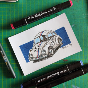 Herbie 6" x 4" Original Pen and Marker Art - SketchedUp20