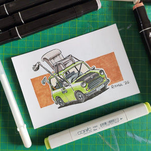 The Mr.Bean Mini 6" x 4" Original Pen and Marker Art - SketchedUp20